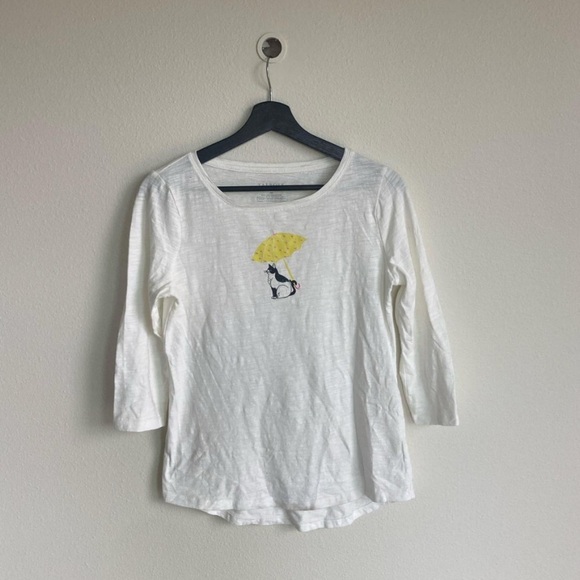 Talbots White Cotton Top 
TALBOTS Shirt, Size 1X PLUS White Cat Embroidered - Picture 1 of 4